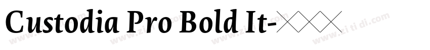 Custodia Pro Bold It字体转换